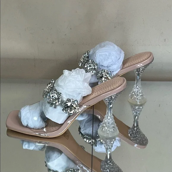 Cinderella Rhinestone Embellished Mule Heel - Picture 7 of 12